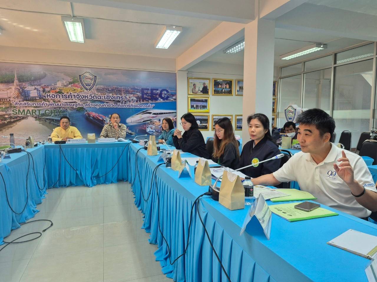 🤝พช. ฉะเชิงเทรา ประชุมคณะกรรมการประสานและขับเคลื่อนนโยบายสานพลังประชารัฐประจำจังหวัด (คสป.)(E3)