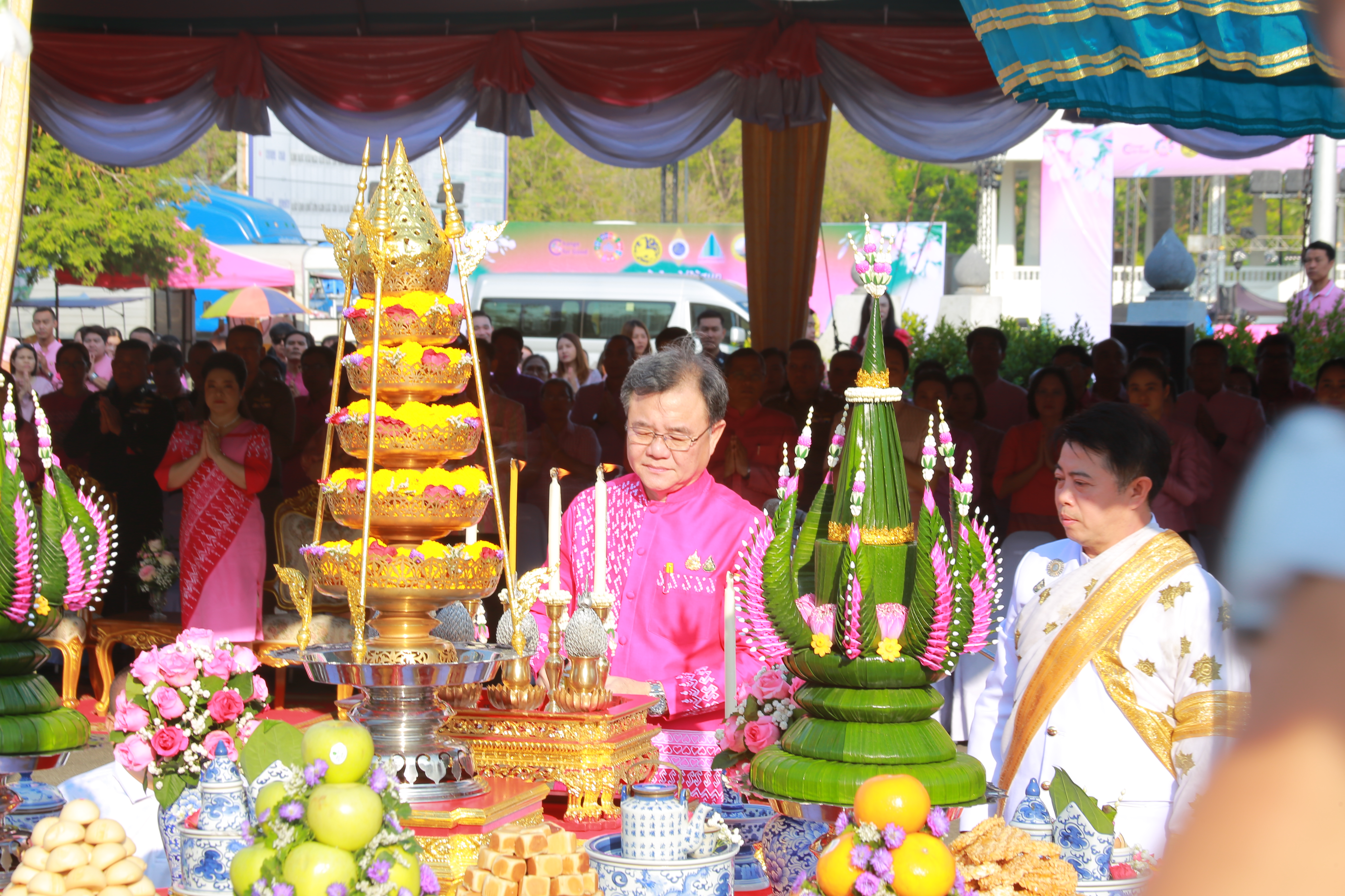พช.แปดริ้วร่วมพิธีบวงสรวงถวายราชสักการะ และสวดพระพุทธมนต์ถวายเป็นพระราชกุศล แด่รัชกาลที่ 5