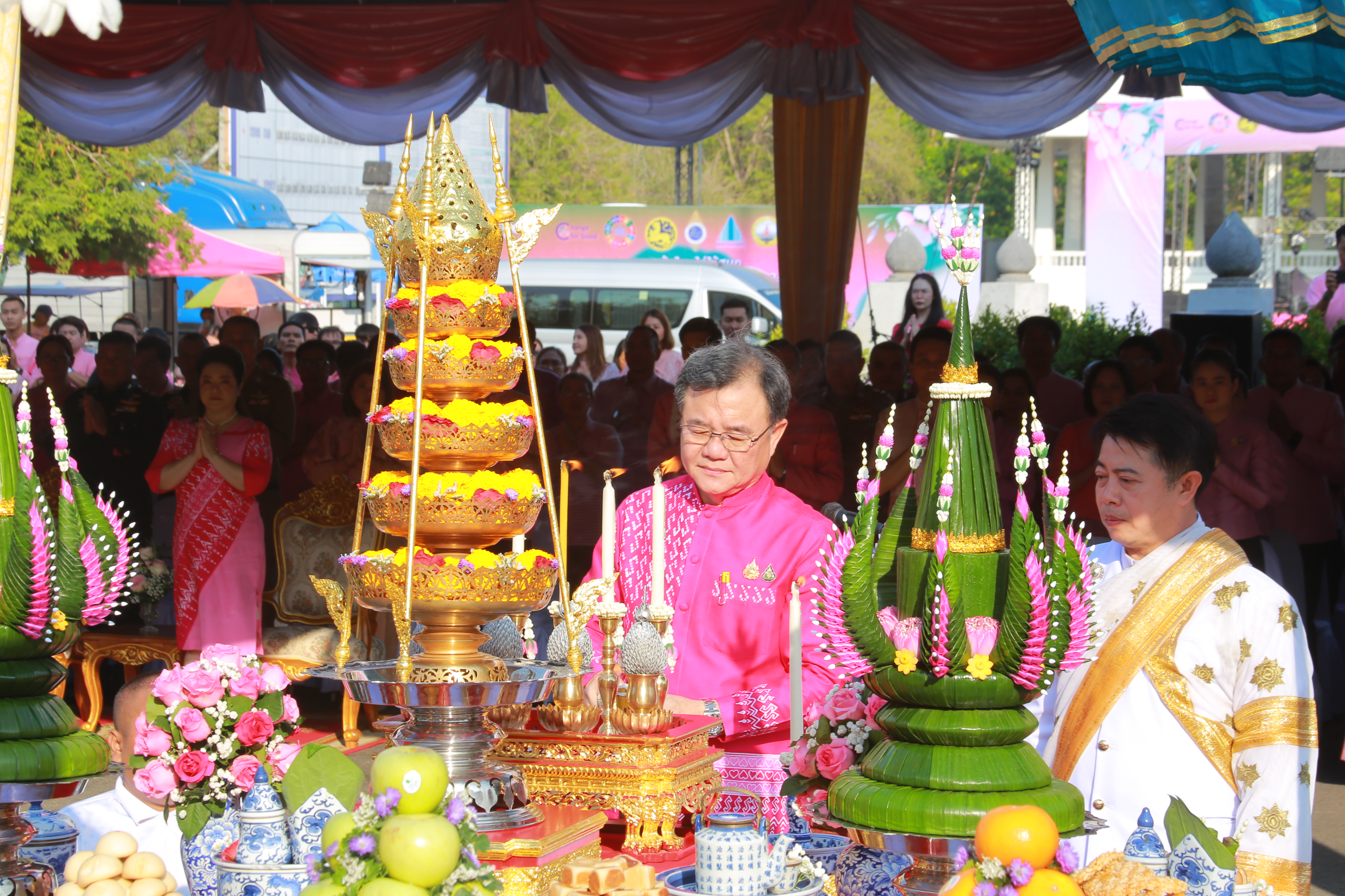 พช.แปดริ้วร่วมพิธีบวงสรวงถวายราชสักการะ และสวดพระพุทธมนต์ถวายเป็นพระราชกุศล แด่รัชกาลที่ 5