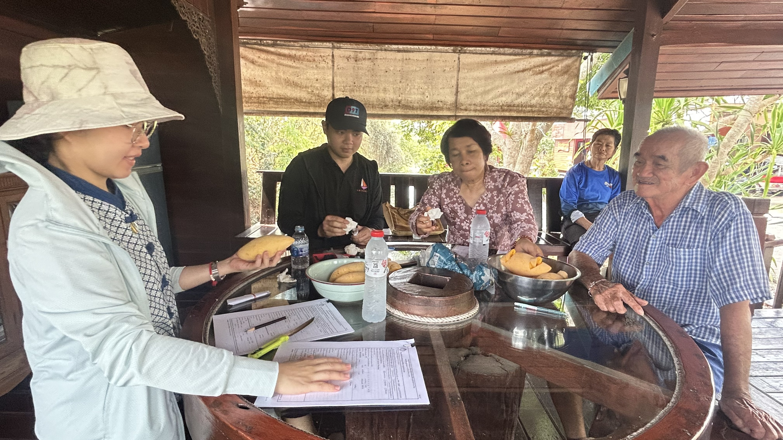 🎡พช.ฉะเชิงเทรา ร่วมลงพื้นที่ตรวจประเมินตามระบบควบคุมคุณภาพสินค้าสิ่งบ่งชี้ทางภูมิศาสตร์ “มะม่วงน้ำดอกไม้สีทองบางคล้า”