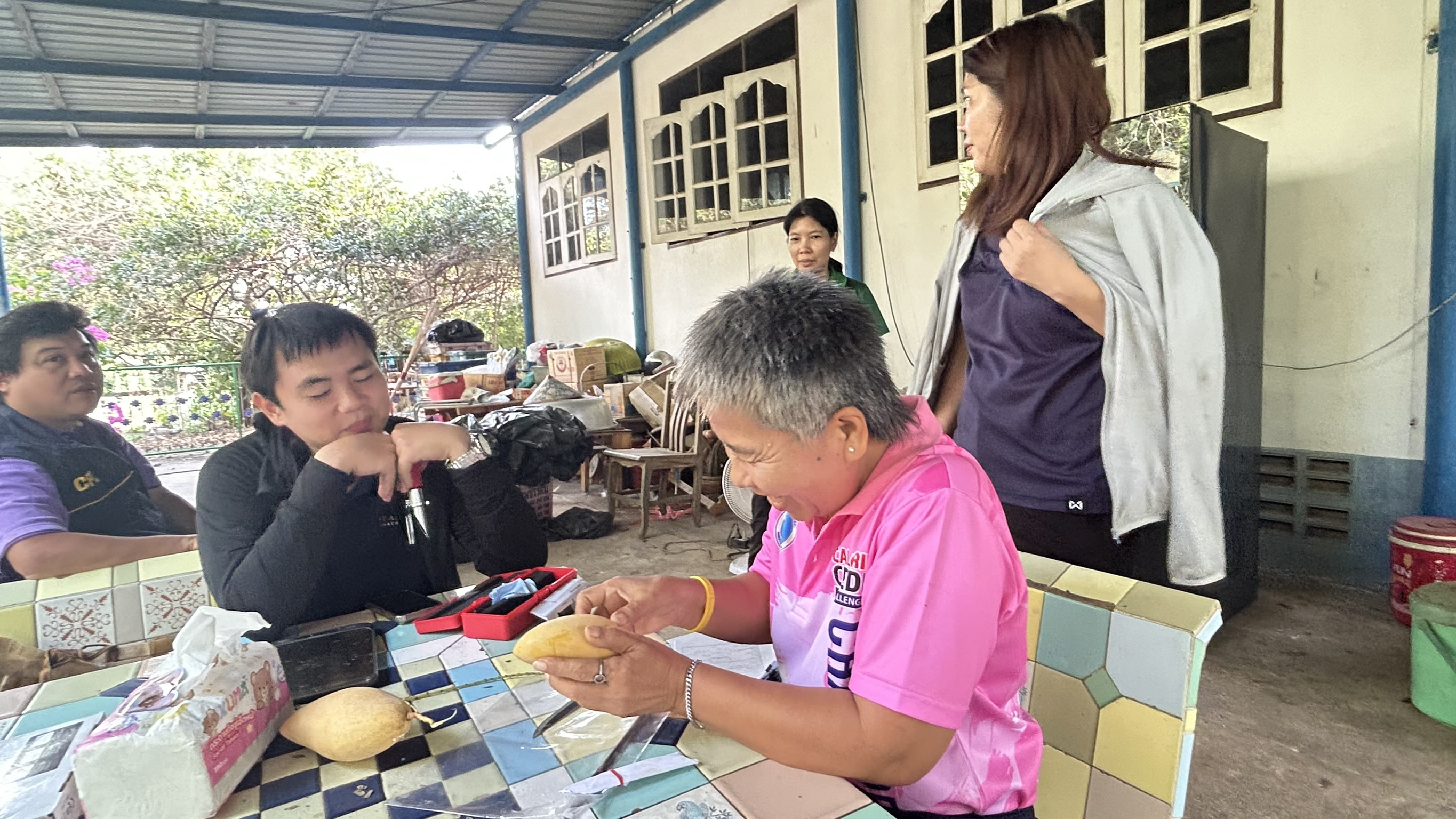 🎡พช.ฉะเชิงเทรา ร่วมลงพื้นที่ตรวจประเมินตามระบบควบคุมคุณภาพสินค้าสิ่งบ่งชี้ทางภูมิศาสตร์ “มะม่วงน้ำดอกไม้สีทองบางคล้า”