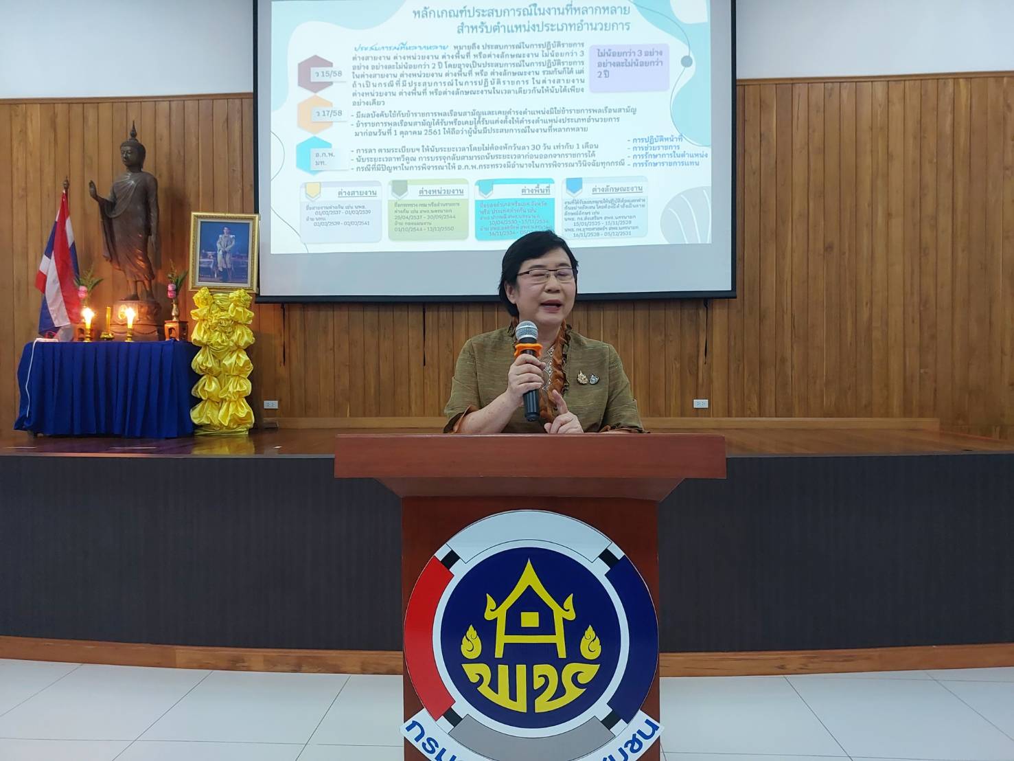 โครงการฝึกอบรมบุคลากรกรมการพัฒนาชุมชน หลักสูตรเสริมสมรรถนะนักวิชาการพัฒนาชุมชนชำนาญการพิเศษ ปีงบประมาณ ๒๕๖๘