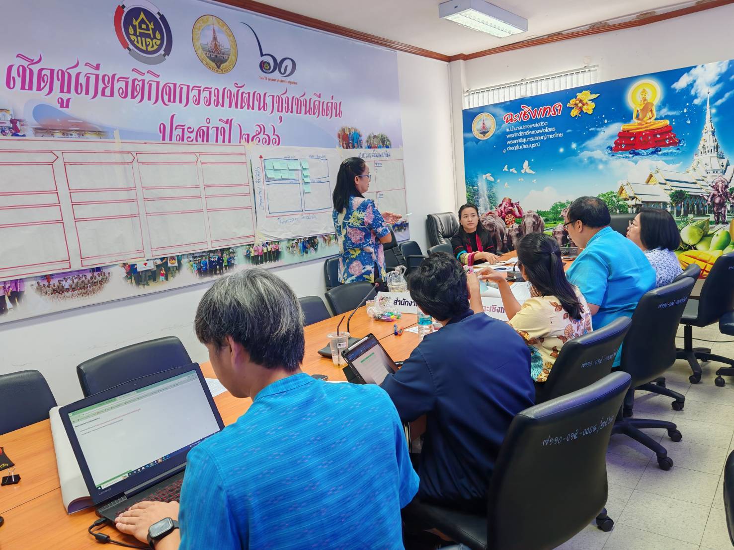 พช. ฉะเชิงเทรา ประชุมคณะทำงานยกร่างแผนพัฒนาชุมชนเชิงพื้นที่แบบบูรณาการ ระยะ 3 ปี (พ.ศ. 2568 – 2570)